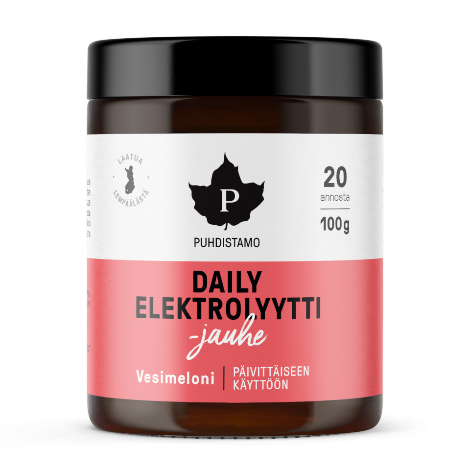 Puhdistamo toidulisand Daily Electrolyte Powder, Watermelon, 100g