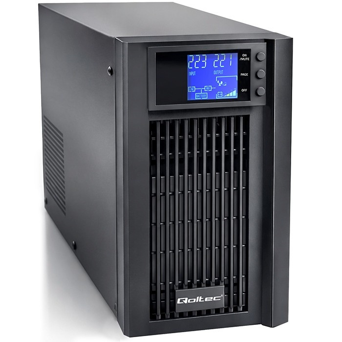 Qoltec UPS Pure Sine Wave UPS 2kVA 1600W AVR LCD