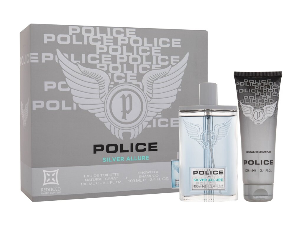 Police parfüüm Silver Allure EDT 100ml + Shower Gel 100ml, meestele