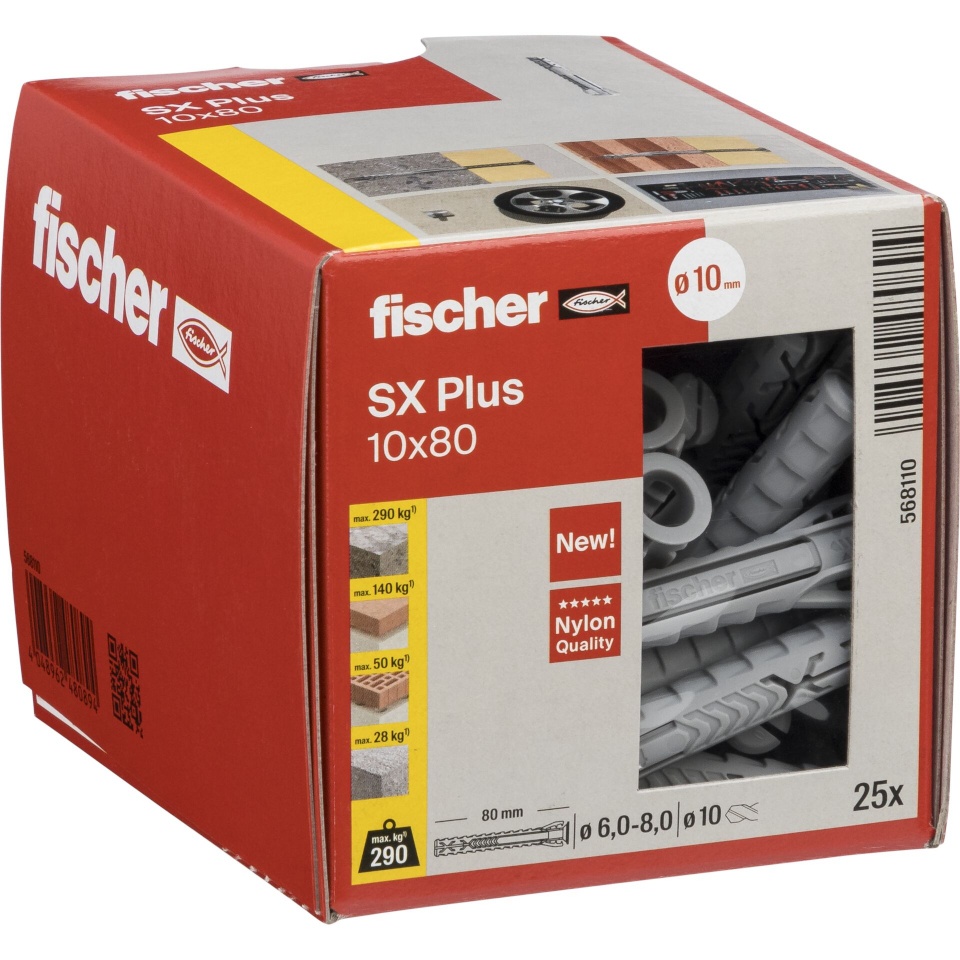 Fischer tüüblid SX Plus 10x80 25tk