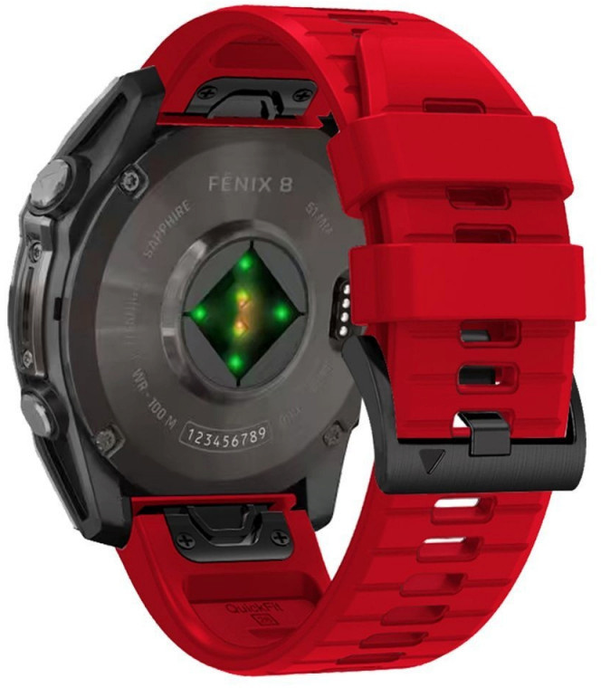 Tech-Protect kellarihm Silicone Garmin fenix 5X/5X Plus/6X/6X Pro/7X/8 51mm, punane