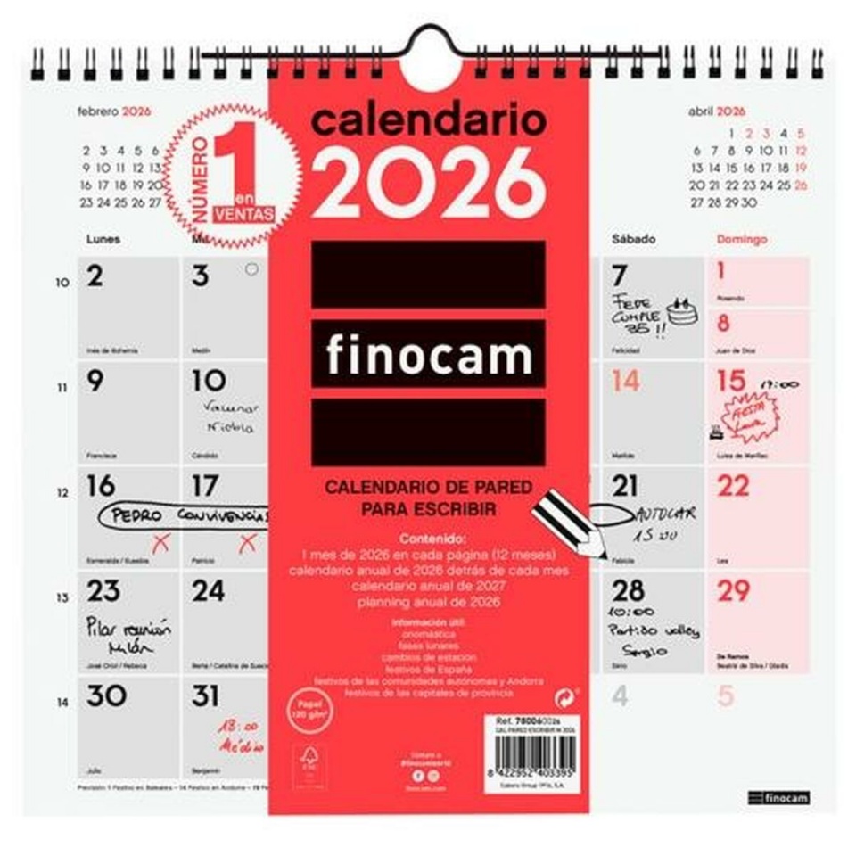 Finocam Seinakalender paber 2026 26.5x24.5cm