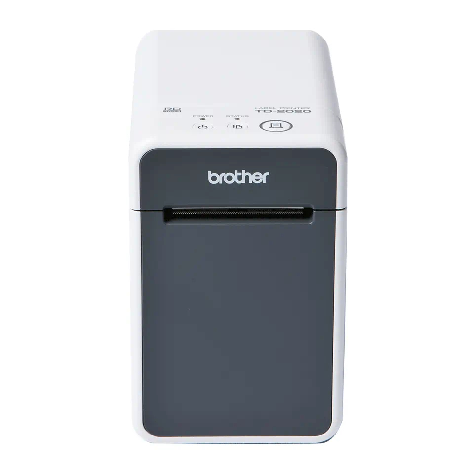 Brother etiketiprinter TD-2020A Desktop Label Printer, valge/hall
