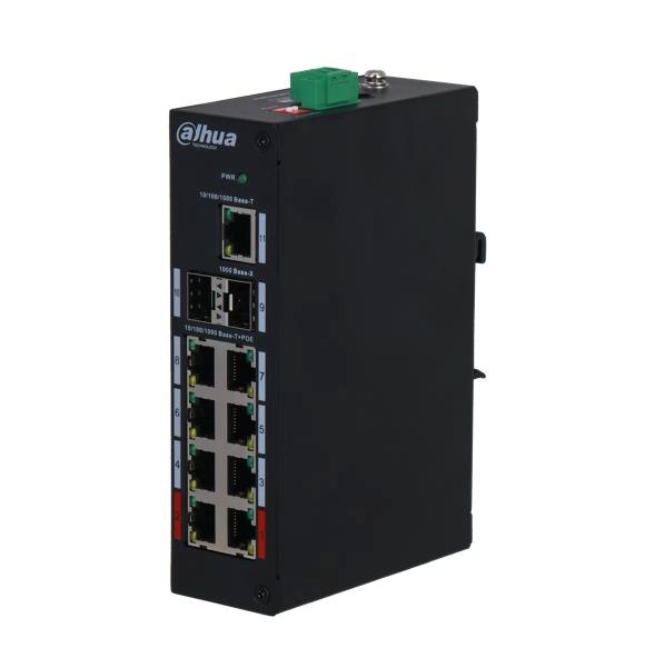 Dahua switch Technology PFS3211-8GT-120-V2 network Unmanaged Gigabit Ethernet (10/100/1000) Power over Ethernet (PoE) Desktop/Wall-Mounting must
