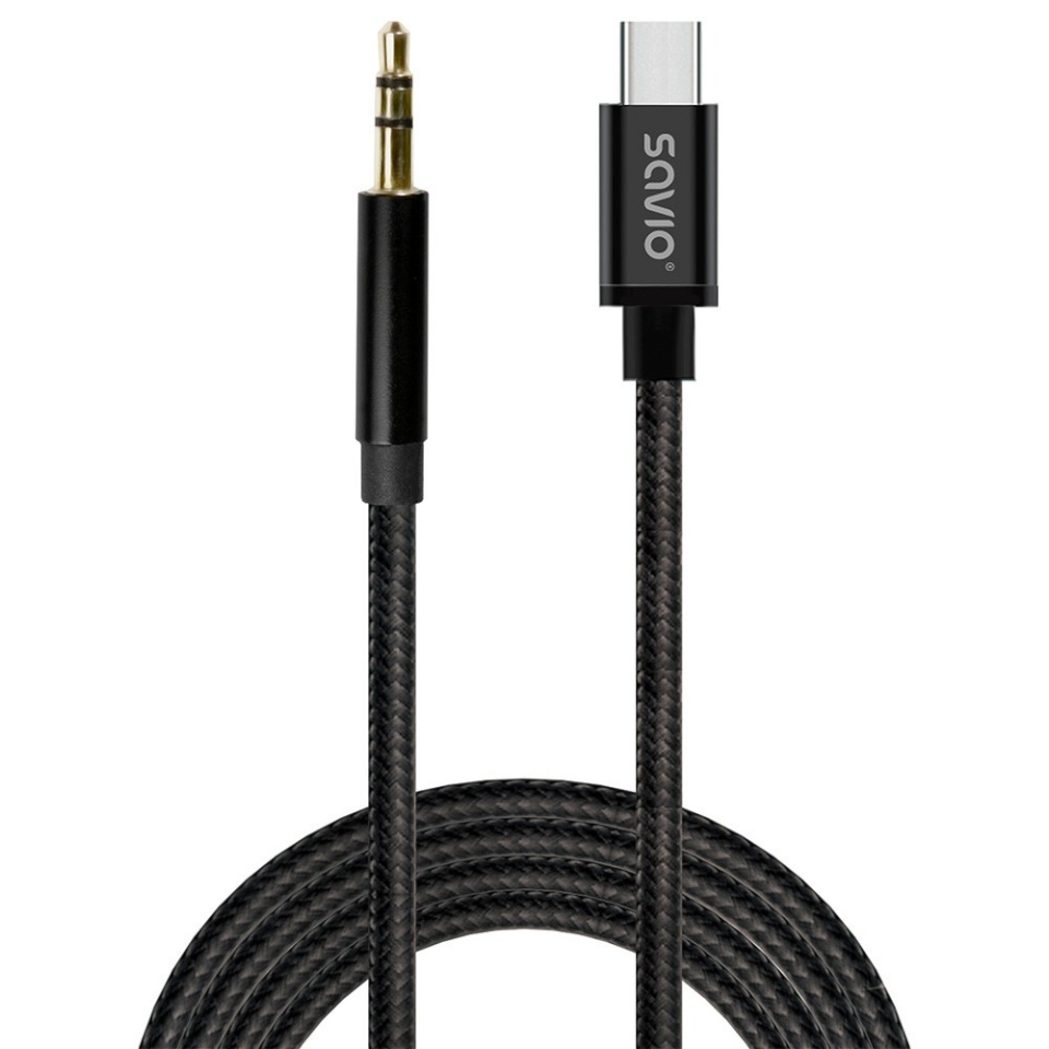 Savio kaabel USB-C to mini-Jack
