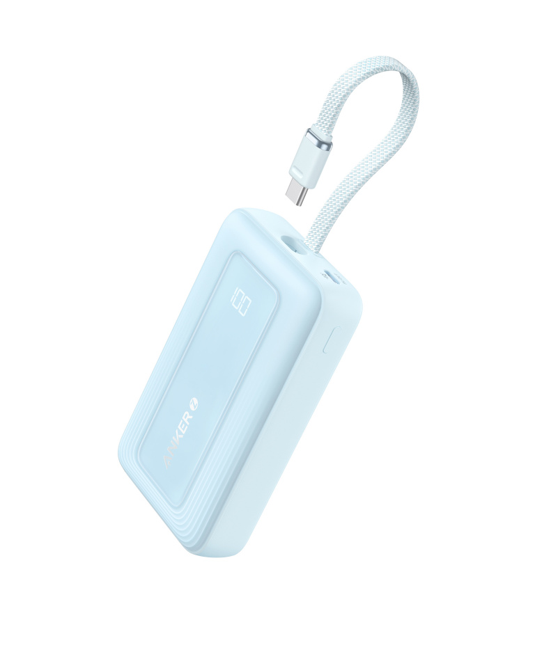 Anker akupank Anker | with Built-In USB-C Cable | A1688031 | 10000 mAh | 30W Output | sinine