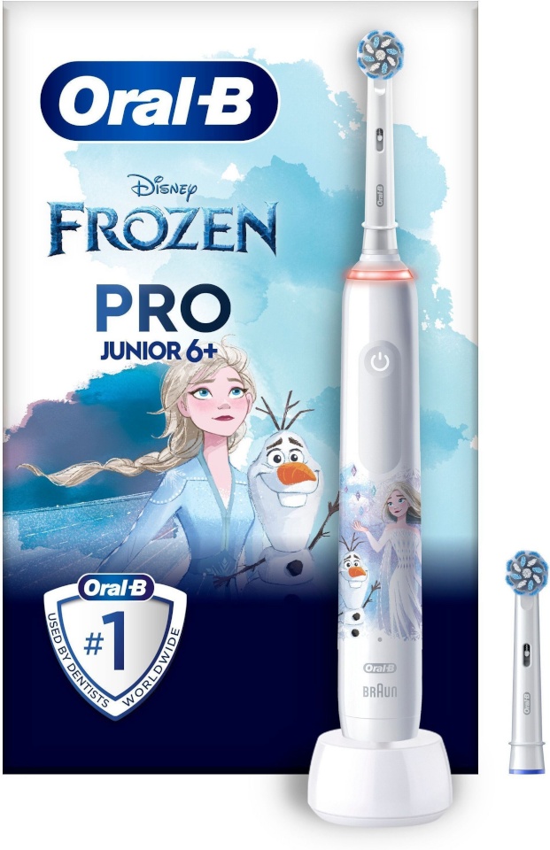 Braun elektriline hambahari Oral-B Pro Junior Frozen, valge