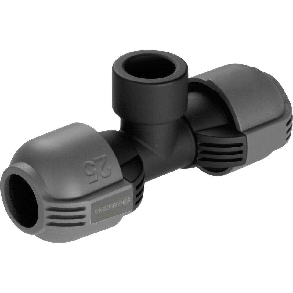 Gardena ühendusliitmik vihmutitele 02790-20 Sprinkler System T-Piece 25mm > 3/4", must/hall