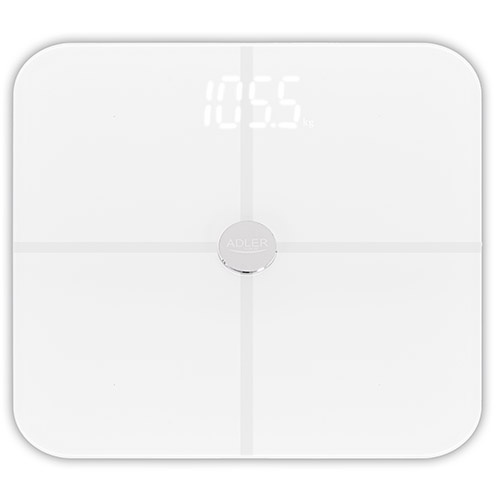 Adler vannitoakaal AD 8187 Smart Bathroom Scale, valge