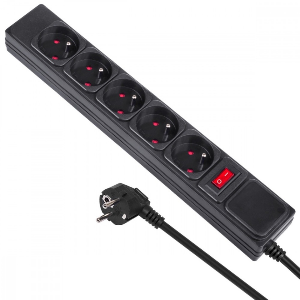 Maclean pikendusjuhe Power Strip 5 Sockets With Switch MCE219