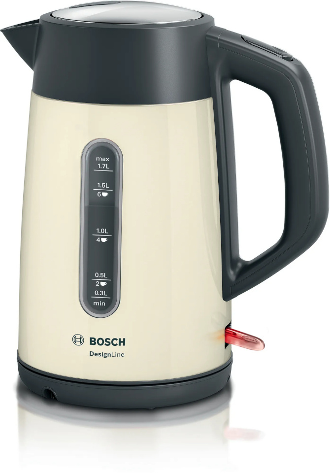 Bosch veekeetja TWK4P43 DesignLine Electric Kettle 1,7L, beež/must