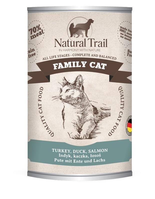 Natural Trail kassitoit Family Cat Turkey, Duck, Salmon, 400g