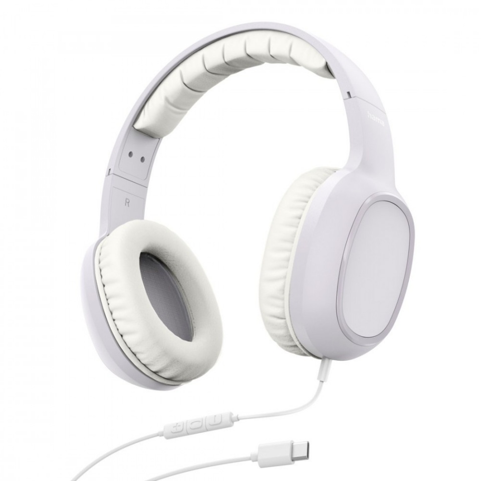 Hama kõrvaklapid Over ear headphones Fun C with microphone valge