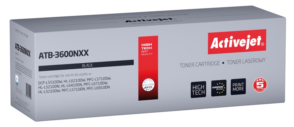 Activejet tooner ATB-3600NXX replacement for Brother TN3600XXL, Supreme, 11000 pages, must