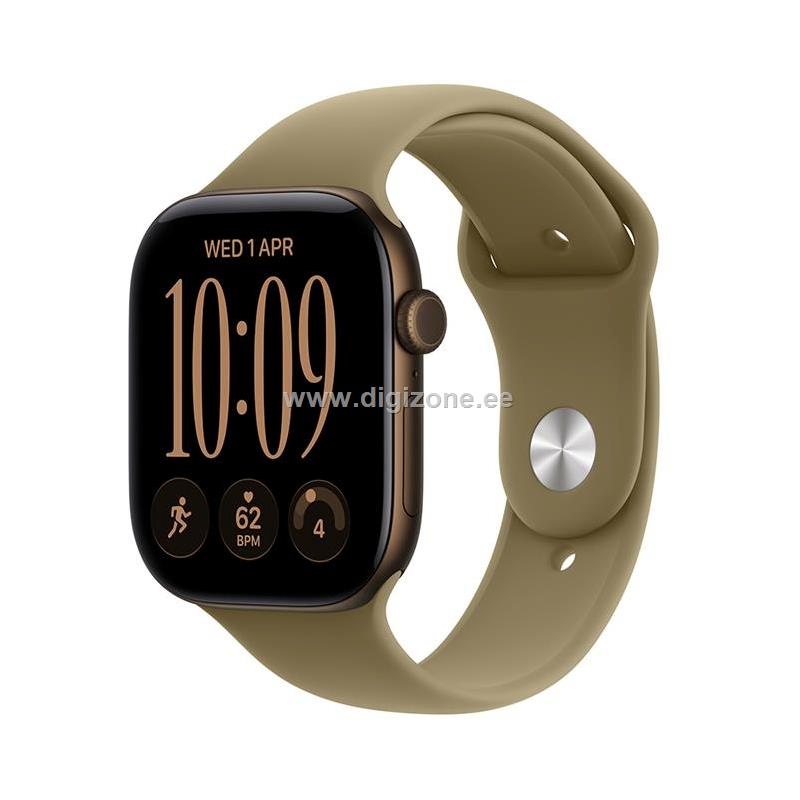 Apple Watch Series 12 GPS 42mm Dark Bronze Aluminium Case with Olive Sport Band - M/L