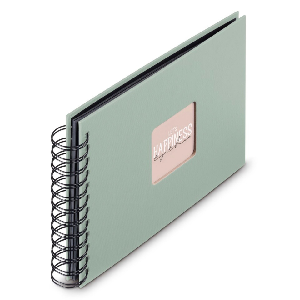 Hama fotoalbum Fine Art Spiral Salbei 24x17 50 schwarze Seiten 9869