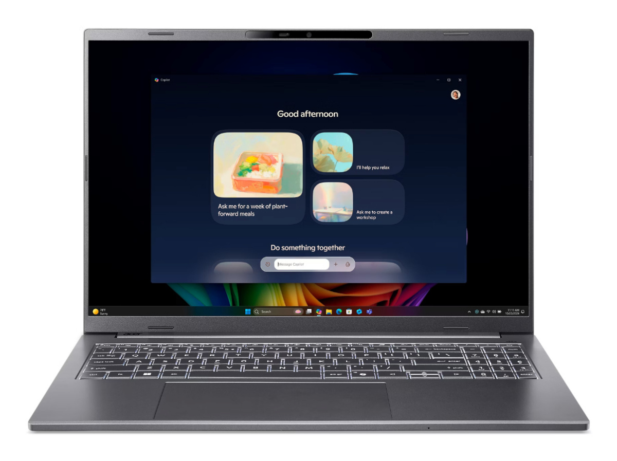 Acer sülearvuti Aspire 16GB RAM 16" U7-258V 32GB RAM, 1TB SSD , Win 11 Home