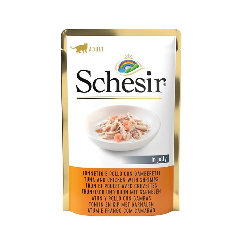 Agras Pet Foods kassitoit SCHESIR Tuna and Chicken with Shrimp In Jelly, 85g