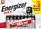 Energizer patarei Energizer Alkaline Max AA DHP8 6+2