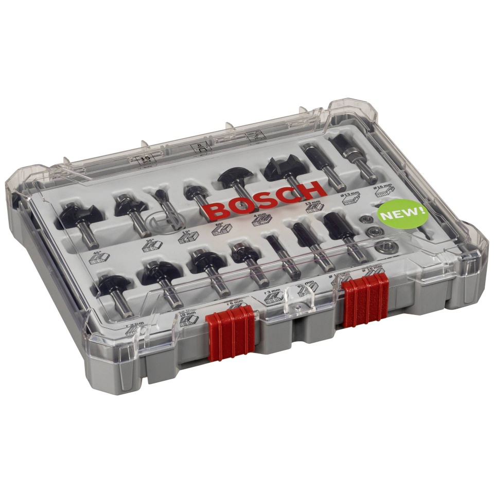 Bosch freesterade komplekt Mixed 15-osaline