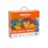 Marioinex konstruktor Blocks Waffle Mini - Animals 62-osaline