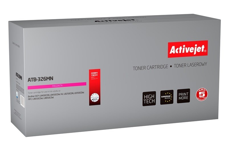 Activejet tooner ATB-326MN replacement for Brother TN-326M, Supreme, 3500 pages, Magenta