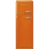 Smeg külmik FAB30LOR6 50-ndate stiil, 172cm, 222/72 l, 34dB, mehaaniline, vasak, oranž