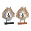 DKD Home Decor dekoratiivkuju 18,5x5,6x30,5cm beež sinine Buddha Idamaine 2tk