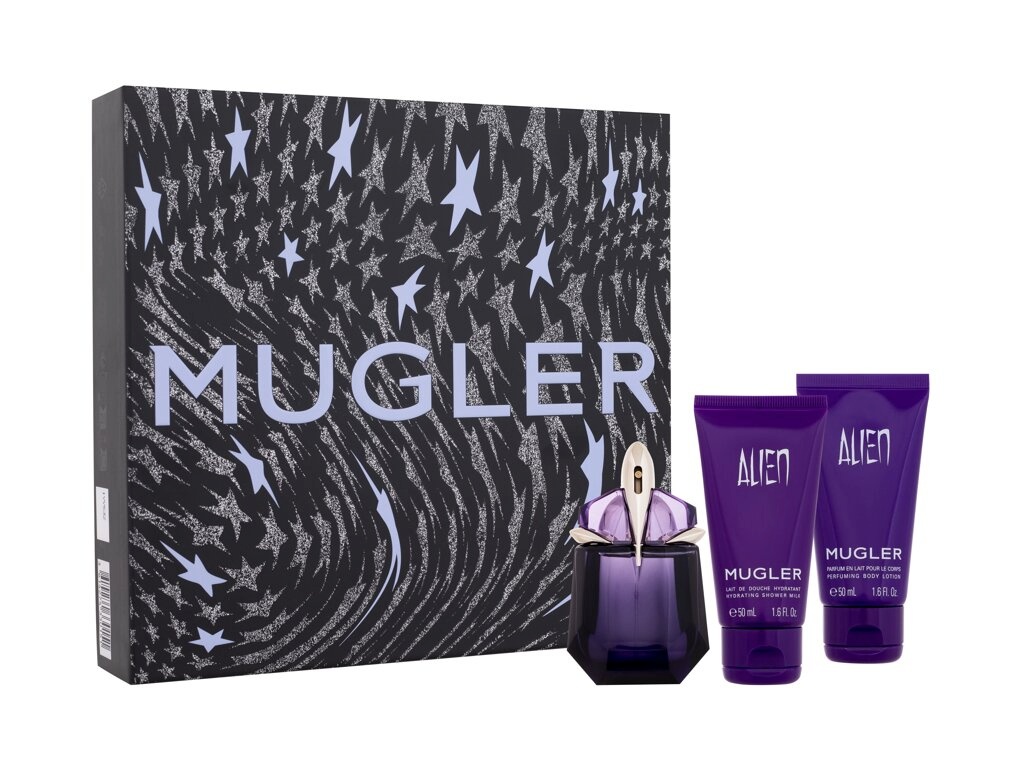 Mugler komplekt Alien EDP 30ml + Shower Milk 50ml + Body Lotion 50ml, naistele