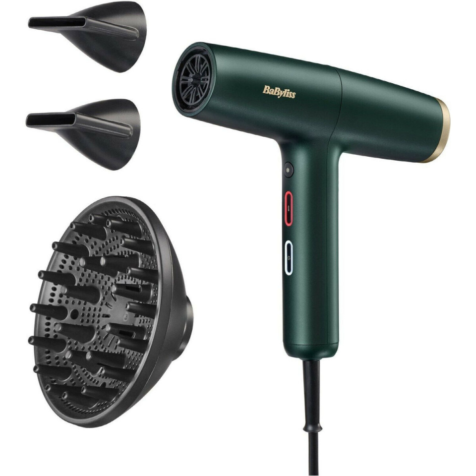 BaByliss föön D6555DE Air Power Pro Hair Dryer, roheline