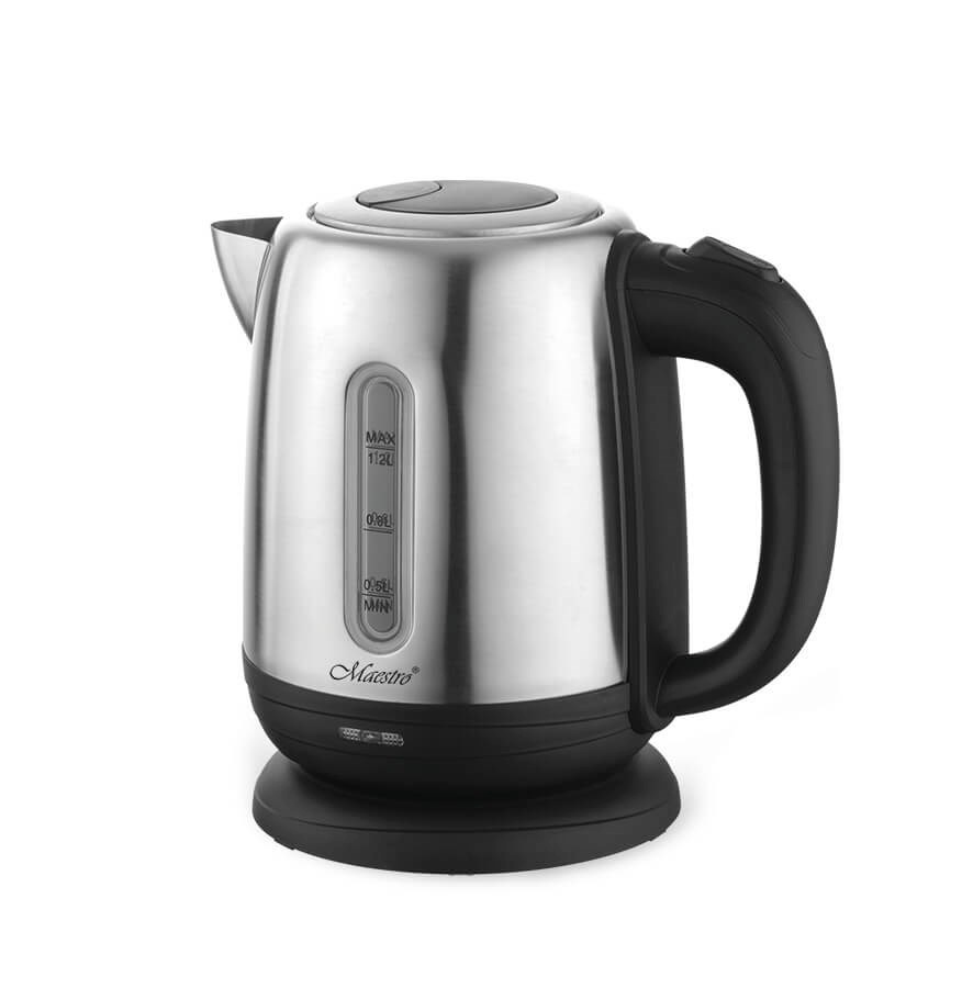 Maestro veekeetja MR-027 Electric Kettle, 1,2L, 1630W, roostevaba teras/must
