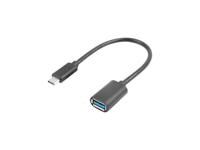 Lanberg Adapter Cable USB-C(M) 3.1 -> USB-A(F) 15 cm, must | AD-UC-UA-04