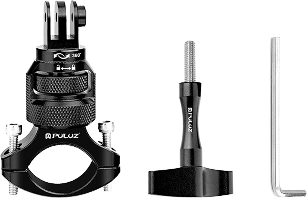 Puluz Aluminum 360° Steering Wheel Mount for Sports Cameras (must)