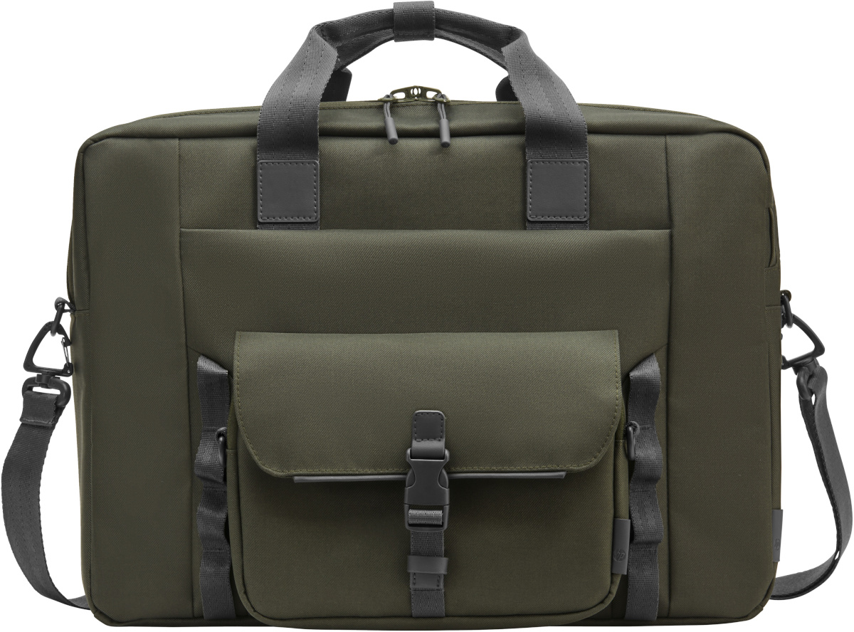 HP sülearvutikott Modular 15.6 Top Load, 3-in-One (Pouch, Top Load, Sleeve), Water Resistant, Cable Pass-through, 22 Liter Capacity - Dark Olive roheline