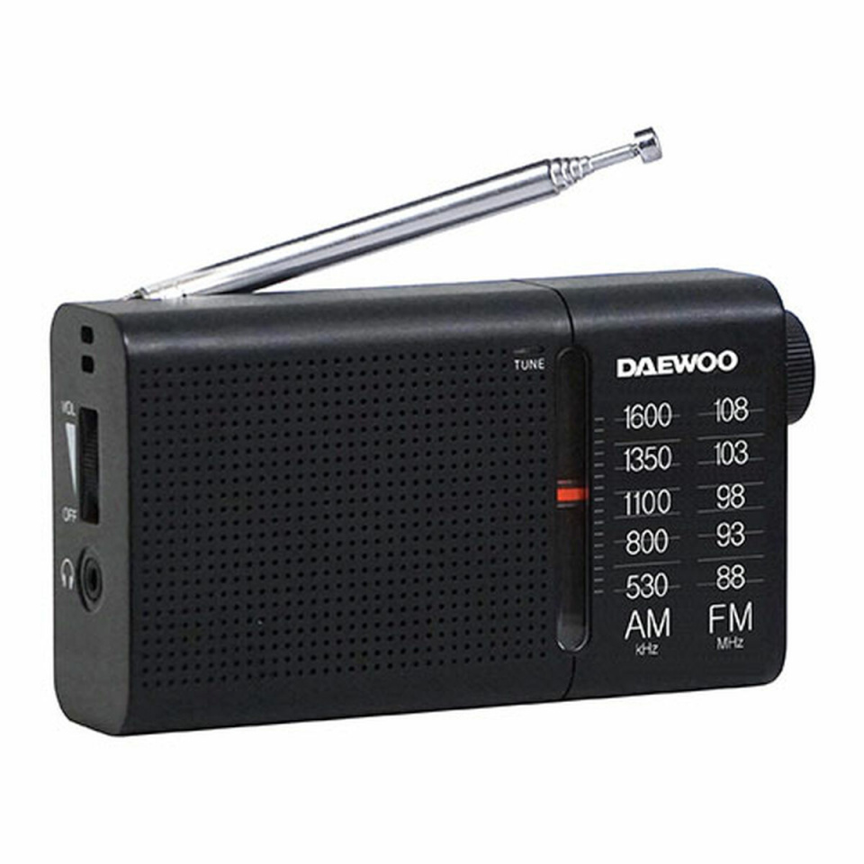Daewoo transistorraadio must AM/FM