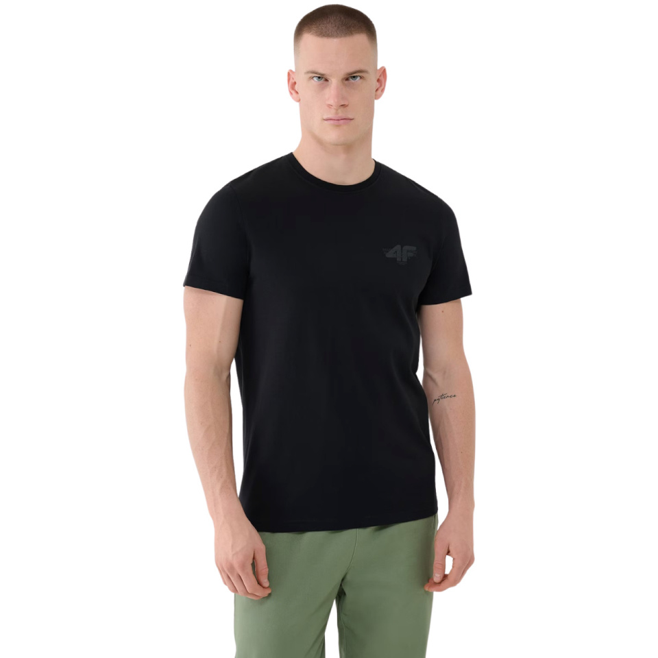 4F T-särk meestele M1974 sügav must 4FWSS25TTSHM1974 20S suurus S