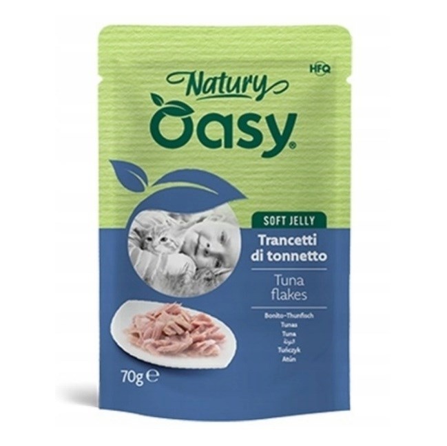 Oasy kassitoit Natury Soft Jelly Tuna Flakes, 70g