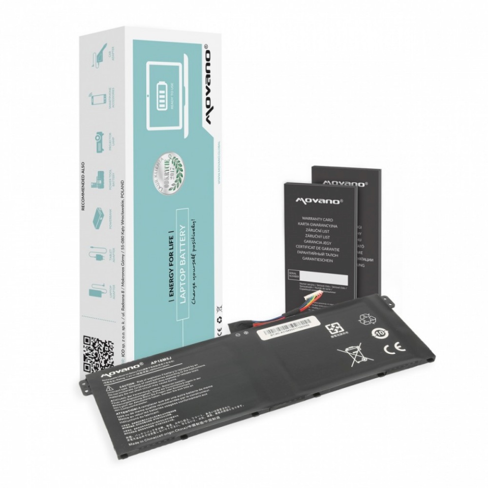 Movano sülearvuti aku AP16M5J for Acer Aspire 3 A314 A315 A317 - 4800 mAh (36 Wh)