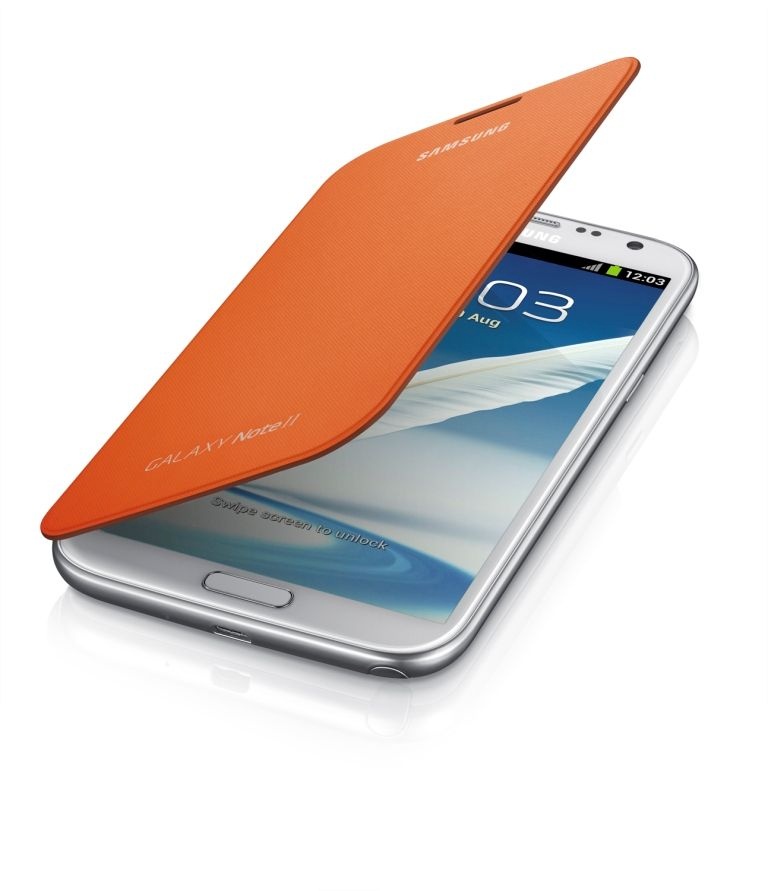 Samsung Galaxy Note 2 kaitseümbris Flip Cover, oranž