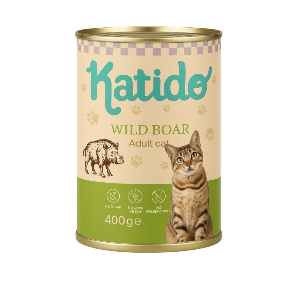Katido kassitoit Wild Boar, 400g