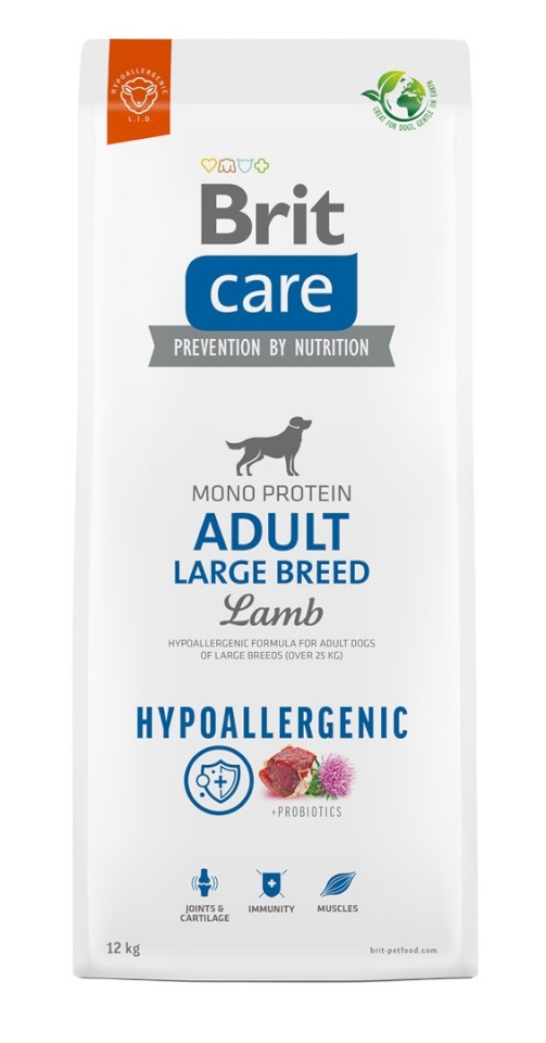 Brit kuivtoit koerale Care Hypoallergenic Adult Large Breed Lamb - Dry Dog Food- 12kg