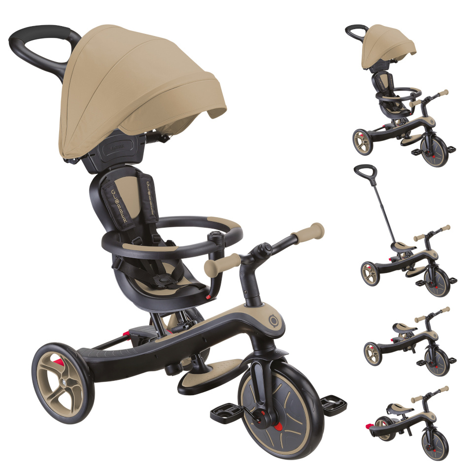 GLOBBER kolmerattaline jalgratas Explorer Trike 4 In 1, beež, 632-231-4