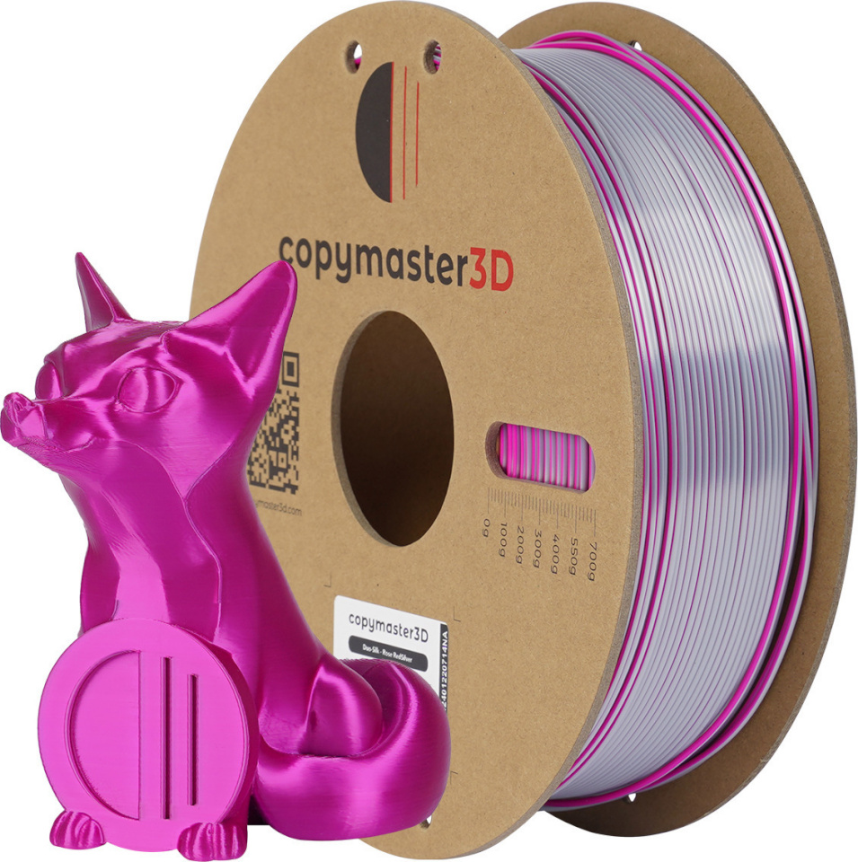Copymaster3D Duo-Silk 3D printeri niit, 1,75 mm, roosa/hõbedane
