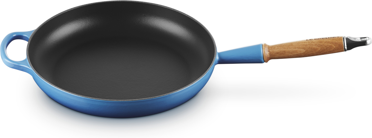 Le Creuset Signature malmpann puidust käepidemega, 28cm, Azure Blue