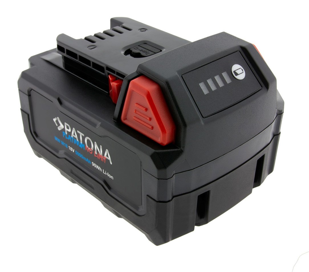 Patona aku Platinum 18V Battery for Milwaukee M18 with USB-C port PD45W must
