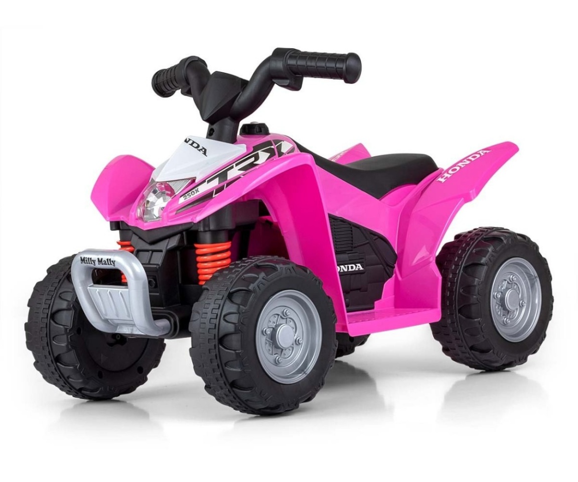Milly Mally Quad Honda ATV battery powered roosa