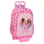 Barbie ratastega koolikott Love roosa 33x42x14cm