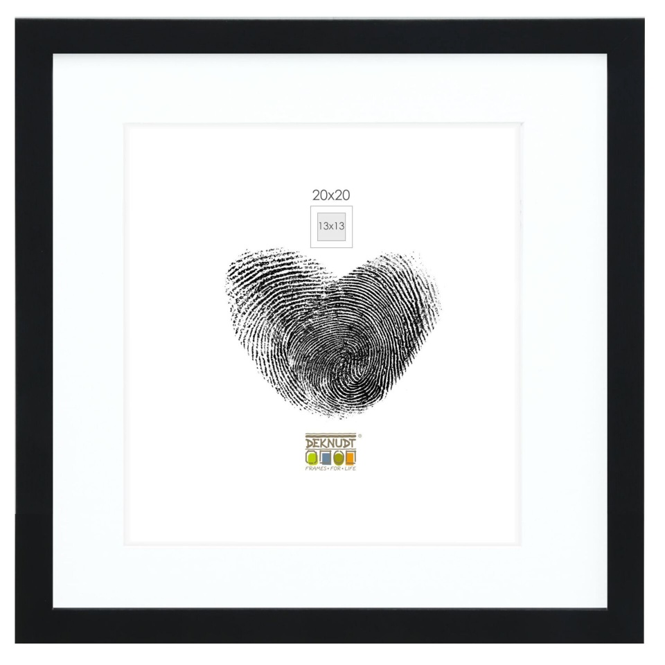 Deknudt pildiraam S66KF2 P1 20x20 Holz must mit Passepartout