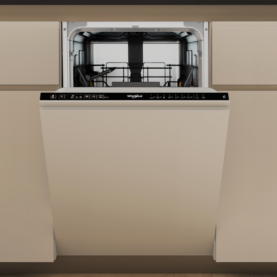 Whirlpool integreeritav nõudepesumasin WH2IC10BS7LA0 Built-In Dishwasher, hõbedane