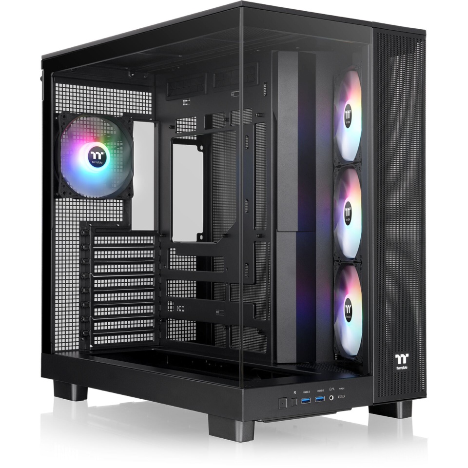 Thermaltake korpus View 380 XL TG ARGB (must, Tempered Glass x 2)